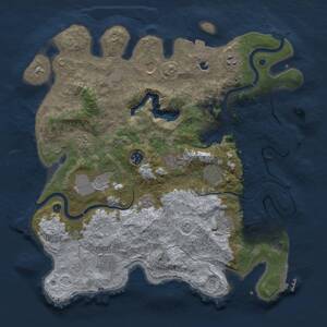 Thumbnail Rust Map: Procedural Map, Size: 4000, Seed: 358808927, 16 Monuments