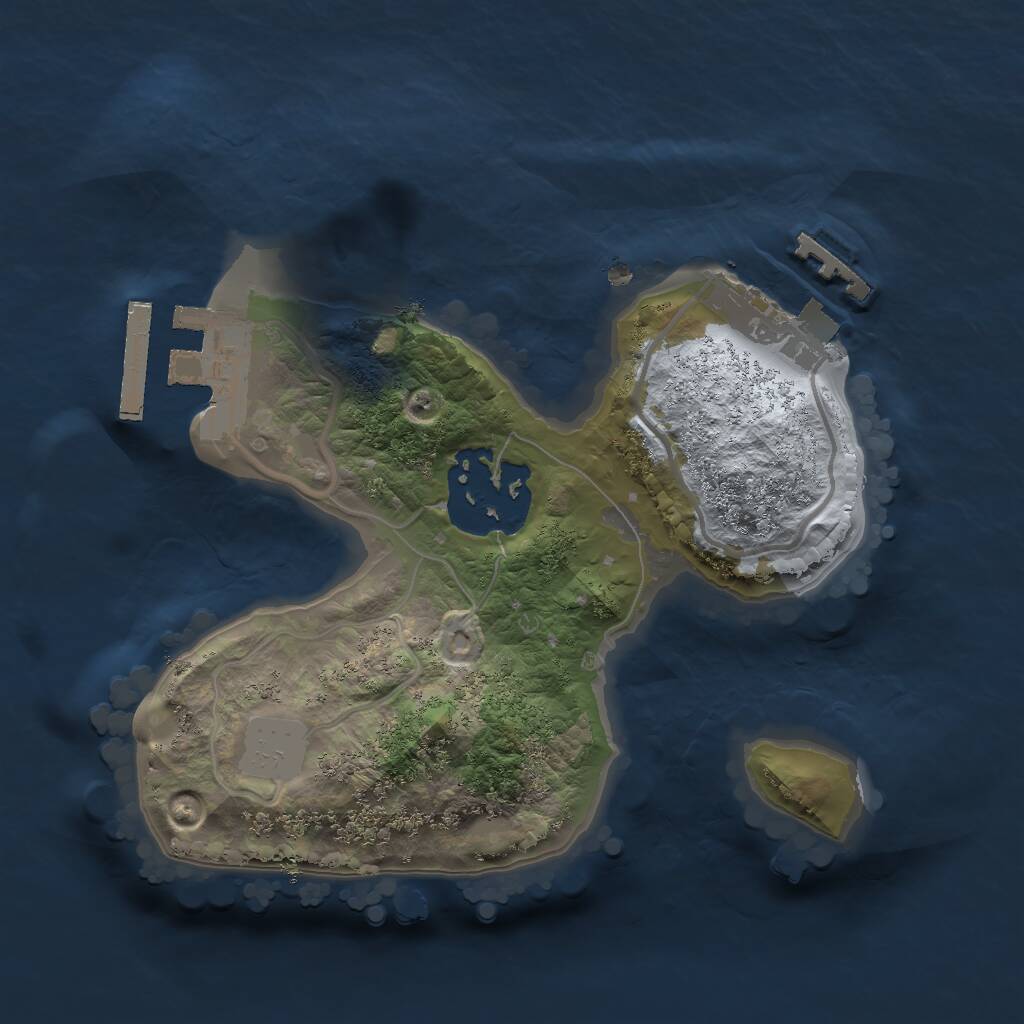 Rust Map: Procedural Map, Size: 1750, Seed: 2073317107, 4 Monuments