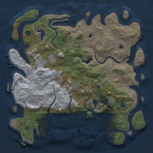 Thumbnail Rust Map: Procedural Map, Size: 4500, Seed: 587404903, 17 Monuments