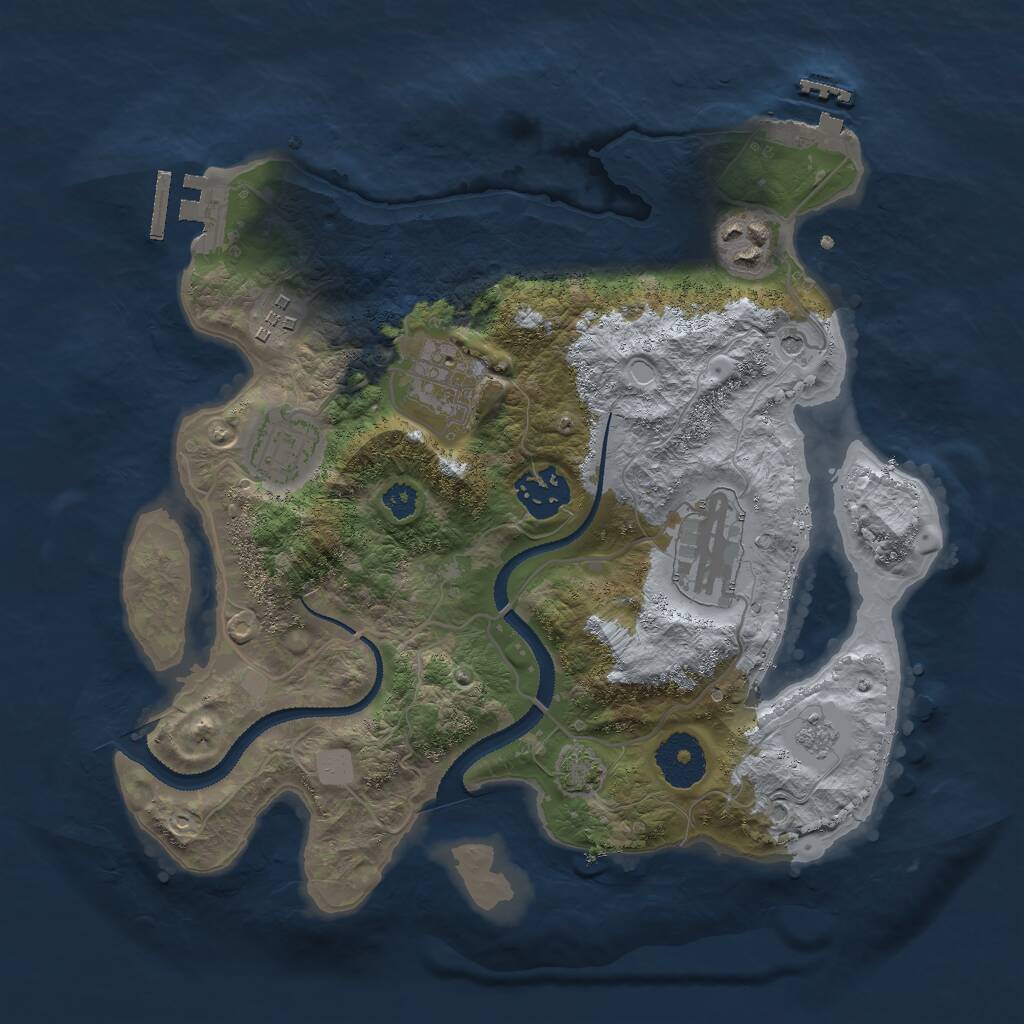 Rust Map: Procedural Map, Size: 3000, Seed: 10061979, 12 Monuments