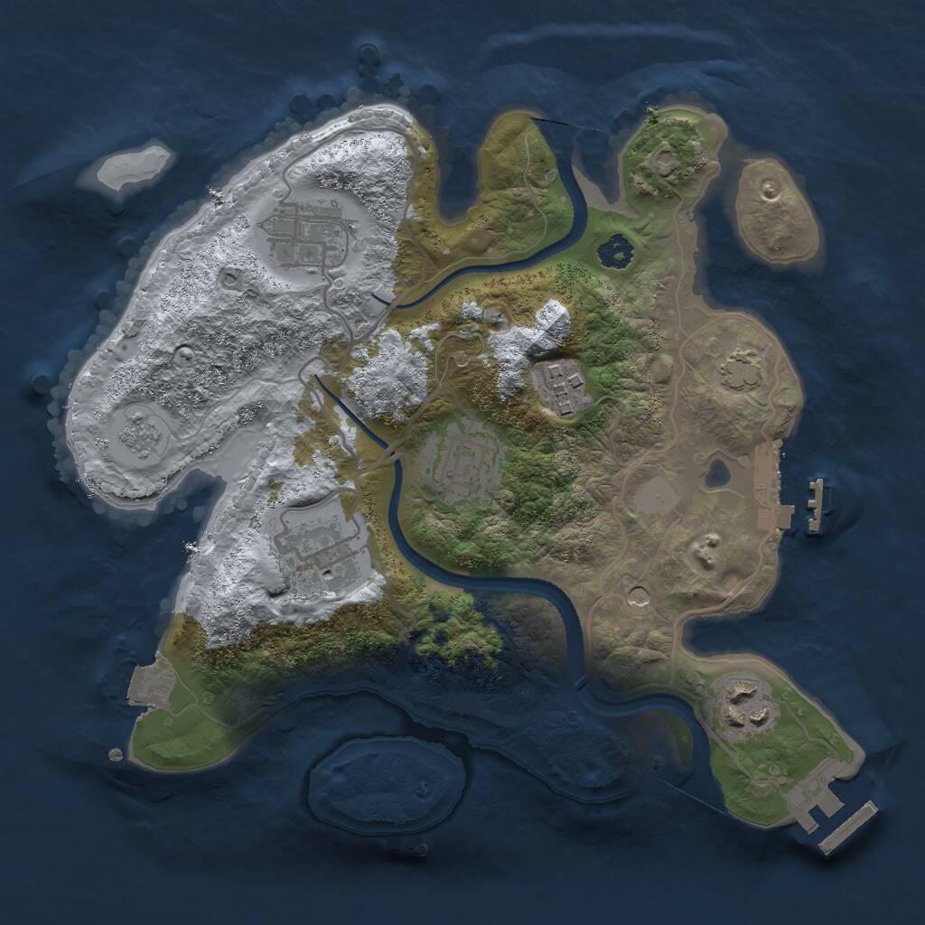 Rust Map: Procedural Map, Size: 2700, Seed: 1761134498, 11 Monuments
