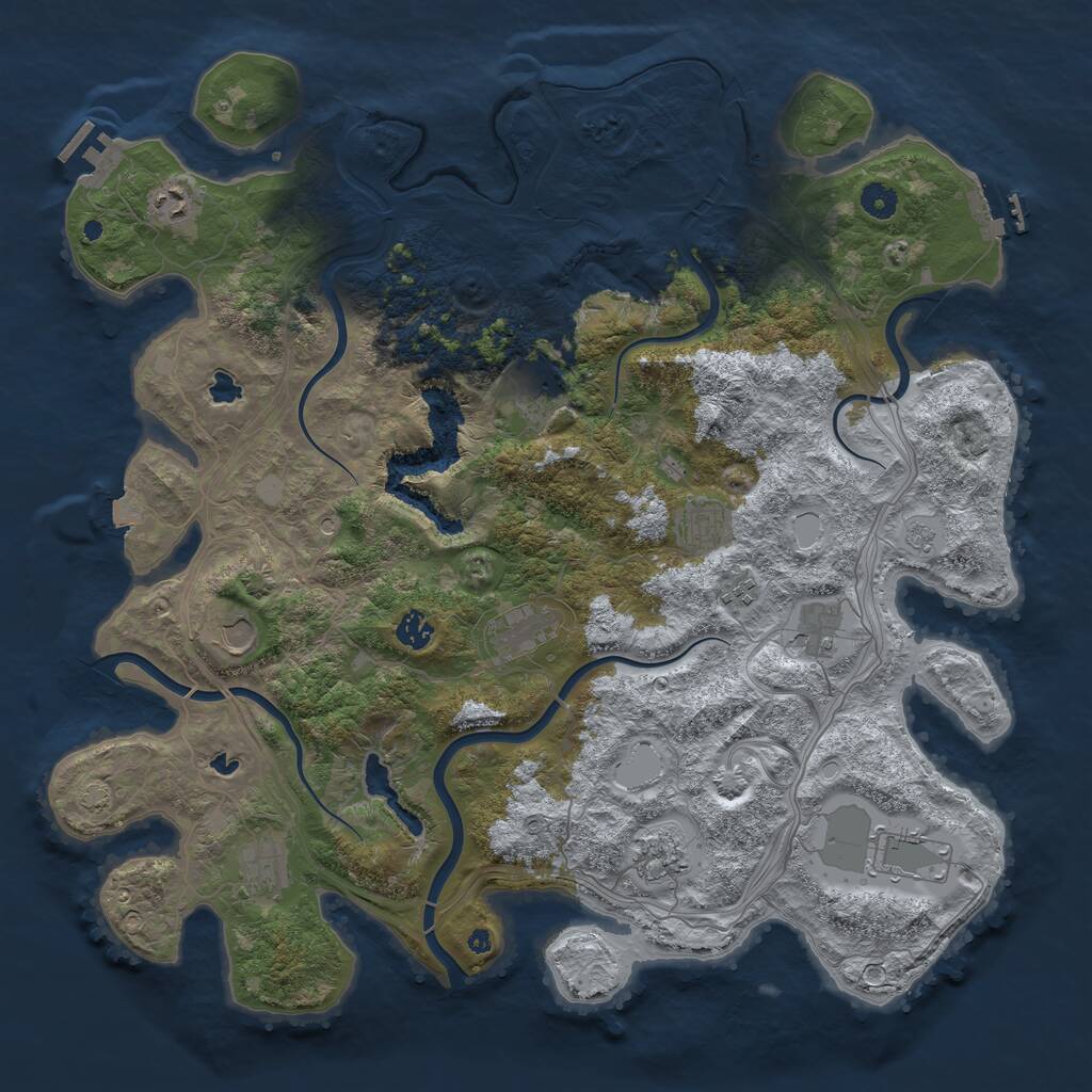 Rust Map: Procedural Map, Size: 4500, Seed: 6978563, 17 Monuments