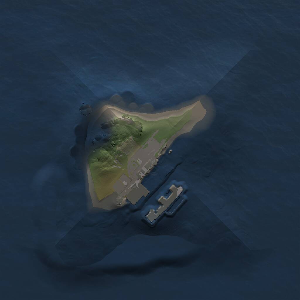 Rust Map: Procedural Map, Size: 1000, Seed: 1043952220, 2 Monuments