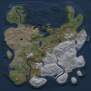 Thumbnail Rust Map: Procedural Map, Size: 4250, Seed: 689367034, 17 Monuments