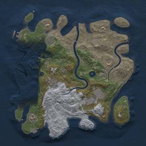 Thumbnail Rust Map: Procedural Map, Size: 3500, Seed: 1633060524, 12 Monuments
