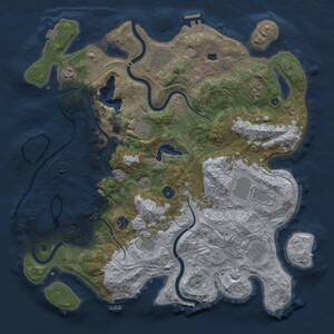 Thumbnail Rust Map: Procedural Map, Size: 4250, Seed: 1097851620, 15 Monuments