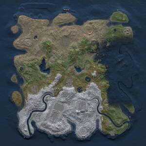 Thumbnail Rust Map: Procedural Map, Size: 4000, Seed: 1591942427, 15 Monuments