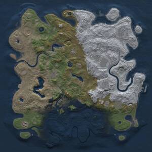 Thumbnail Rust Map: Procedural Map, Size: 4500, Seed: 490385515, 17 Monuments