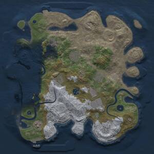 Thumbnail Rust Map: Procedural Map, Size: 3500, Seed: 5569, 16 Monuments