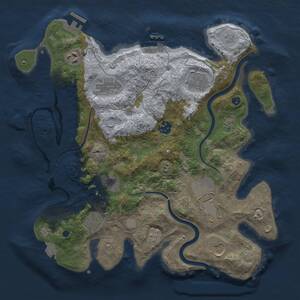 Thumbnail Rust Map: Procedural Map, Size: 3500, Seed: 5687584, 15 Monuments