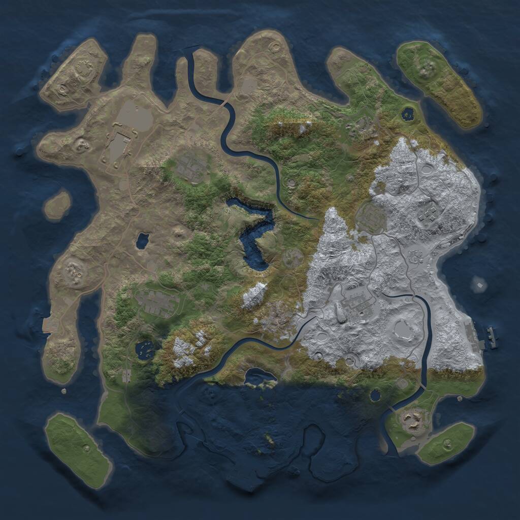 Rust Map: Procedural Map, Size: 4000, Seed: 1563947271, 15 Monuments