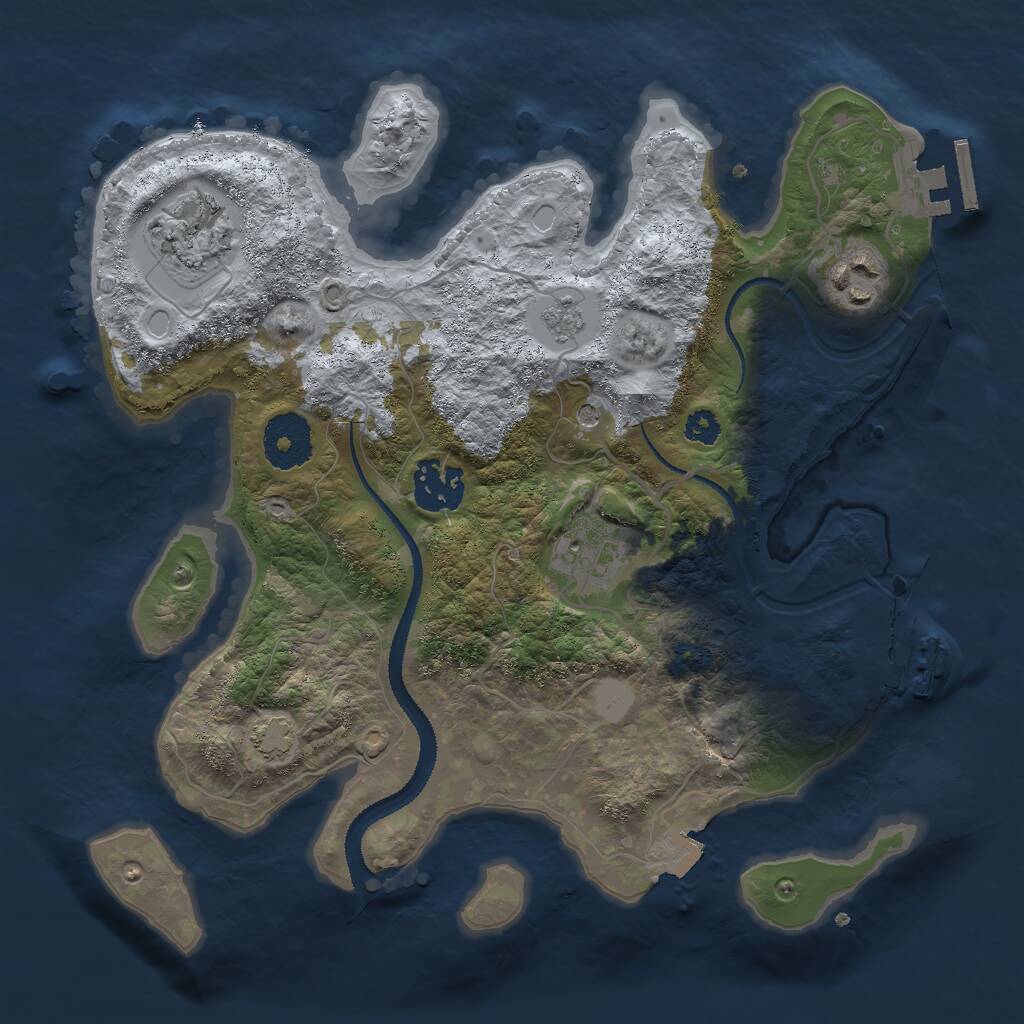 Rust Map: Procedural Map, Size: 2900, Seed: 17762077, 10 Monuments