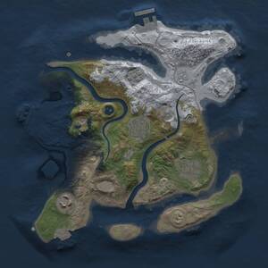Thumbnail Rust Map: Procedural Map, Size: 2700, Seed: 1761220910, 9 Monuments