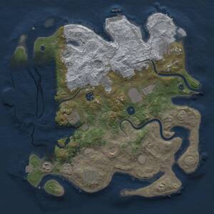 Thumbnail Rust Map: Procedural Map, Size: 3750, Seed: 23102025, 15 Monuments