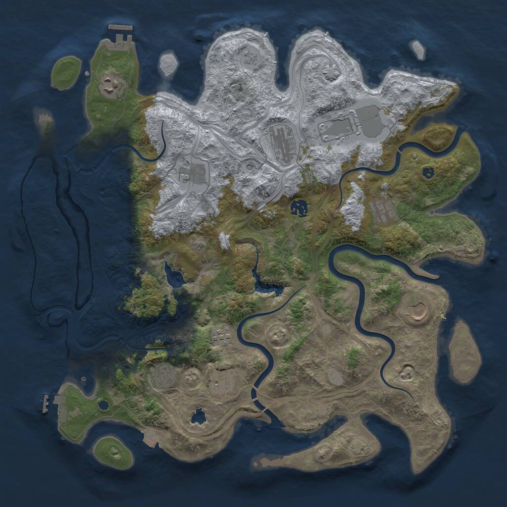 Rust Map: Procedural Map, Size: 4250, Seed: 23102025, 16 Monuments
