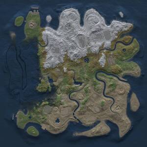 Thumbnail Rust Map: Procedural Map, Size: 4250, Seed: 23102025, 16 Monuments