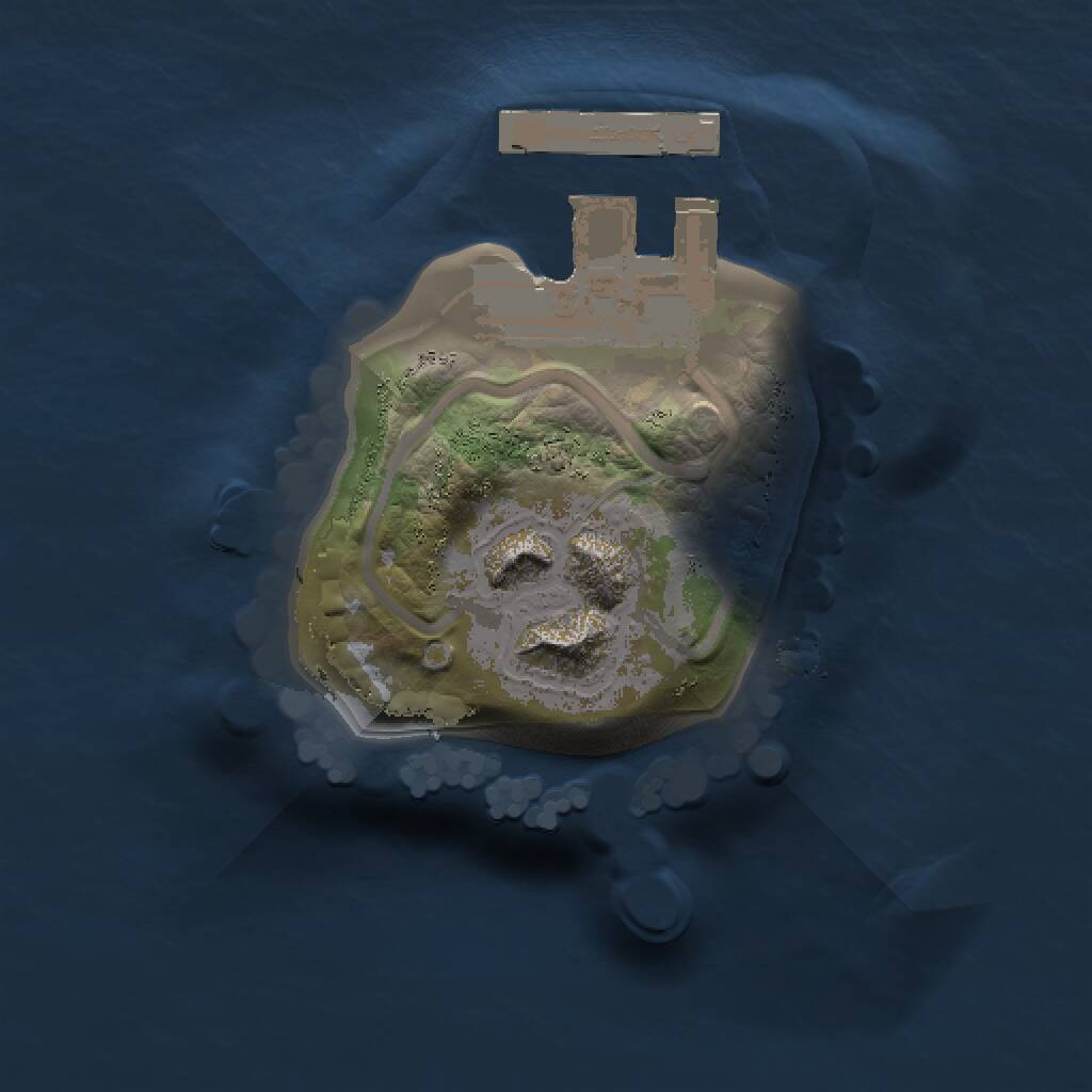 Rust Map: Procedural Map, Size: 1000, Seed: 1787522203, 3 Monuments