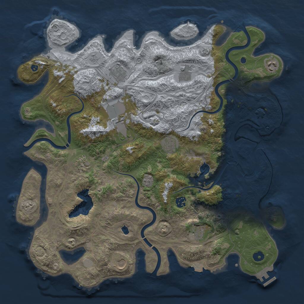 Rust Map: Procedural Map, Size: 4250, Seed: 13042013, 15 Monuments