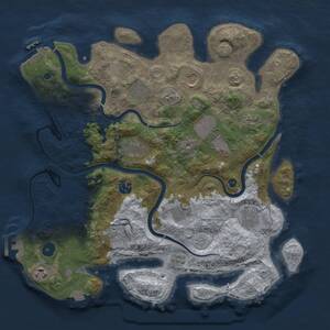 Thumbnail Rust Map: Procedural Map, Size: 3750, Seed: 539415404, 17 Monuments