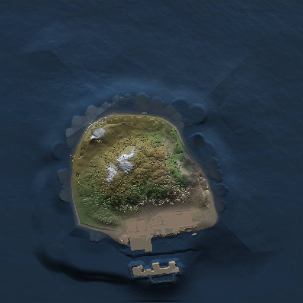 Rust Map: Procedural Map, Size: 1000, Seed: 275411551, 2 Monuments