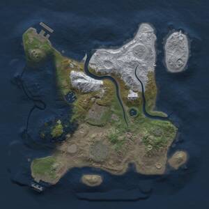 Thumbnail Rust Map: Procedural Map, Size: 2750, Seed: 1775162178, 9 Monuments