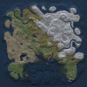 Thumbnail Rust Map: Procedural Map, Size: 4500, Seed: 115416294, 15 Monuments