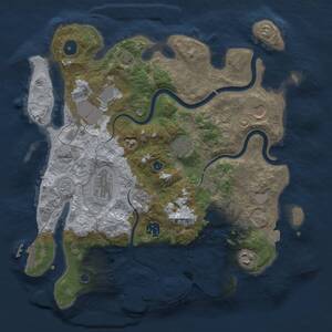 Thumbnail Rust Map: Procedural Map, Size: 3500, Seed: 729383, 14 Monuments