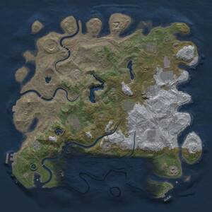 Thumbnail Rust Map: Procedural Map, Size: 4250, Seed: 1865049620, 17 Monuments