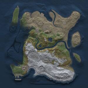 Thumbnail Rust Map: Procedural Map, Size: 3000, Seed: 1432352411, 11 Monuments