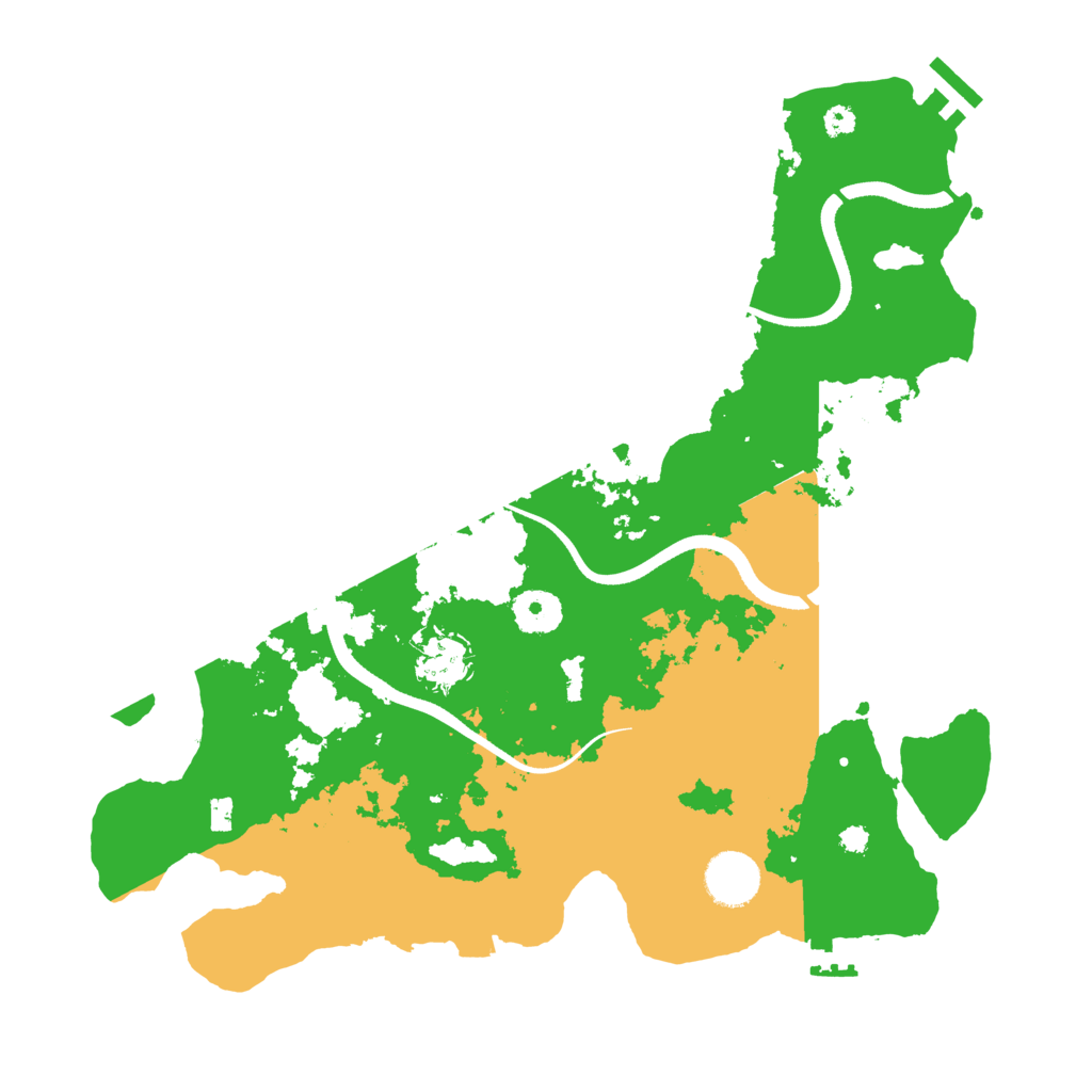 Biome Rust Map: Procedural Map, Size: 3500, Seed: 14151