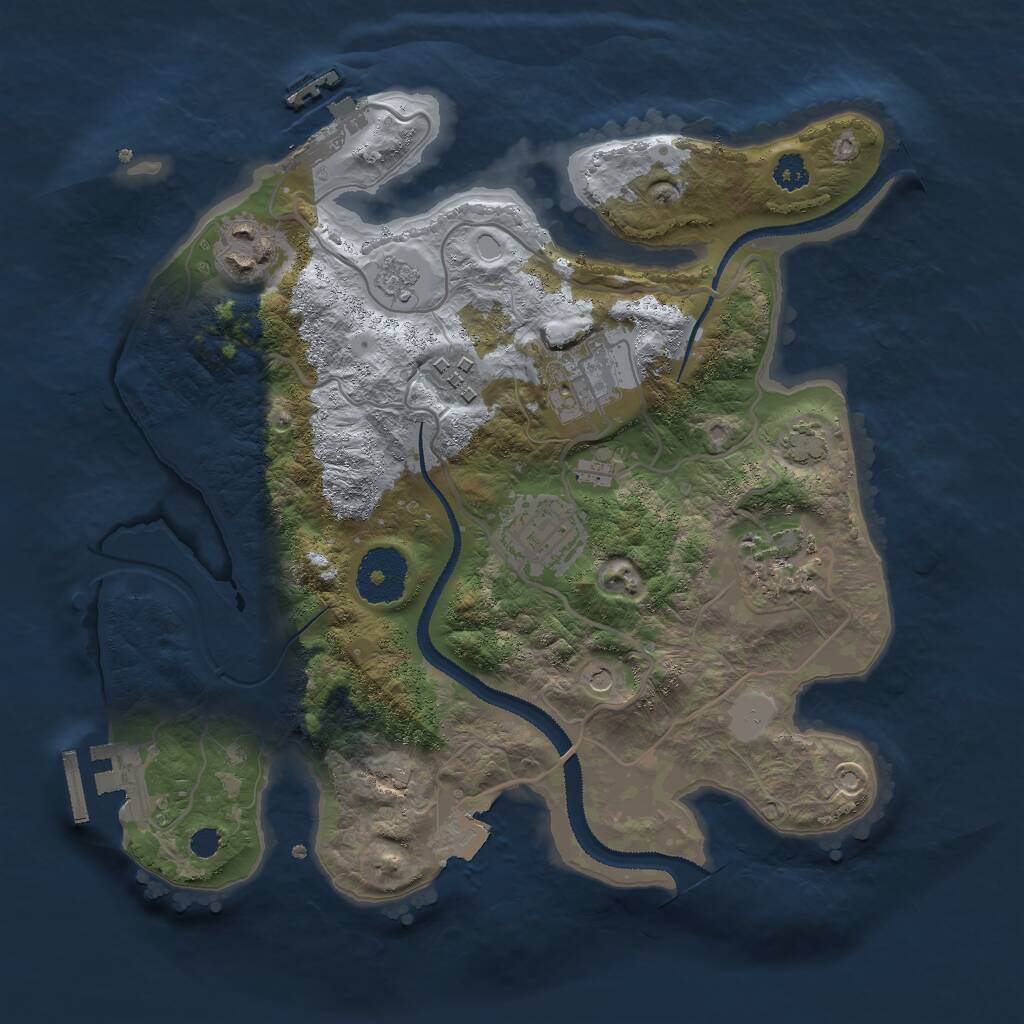 Rust Map: Procedural Map, Size: 2850, Seed: 1713896326, 11 Monuments