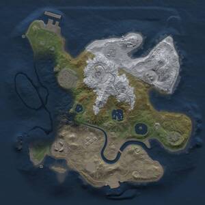 Thumbnail Rust Map: Procedural Map, Size: 2500, Seed: 2012890022, 10 Monuments