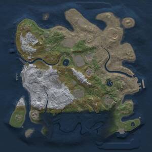 Thumbnail Rust Map: Procedural Map, Size: 3500, Seed: 44718, 16 Monuments