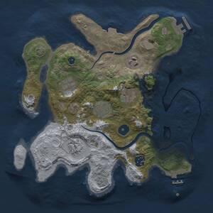 Thumbnail Rust Map: Procedural Map, Size: 3000, Seed: 2025102315, 13 Monuments