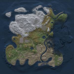 Thumbnail Rust Map: Procedural Map, Size: 3500, Seed: 976847954, 14 Monuments