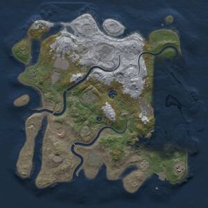 Thumbnail Rust Map: Procedural Map, Size: 3700, Seed: 802968954, 15 Monuments