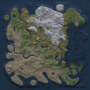 Thumbnail Rust Map: Procedural Map, Size: 4500, Seed: 215484679, 17 Monuments