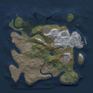 Thumbnail Rust Map: Procedural Map, Size: 3000, Seed: 372905938, 10 Monuments