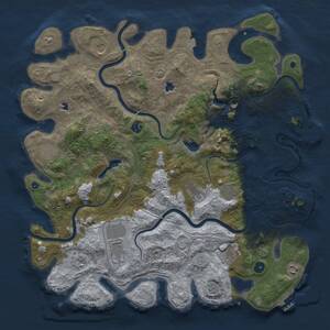 Thumbnail Rust Map: Procedural Map, Size: 4500, Seed: 325881323, 16 Monuments