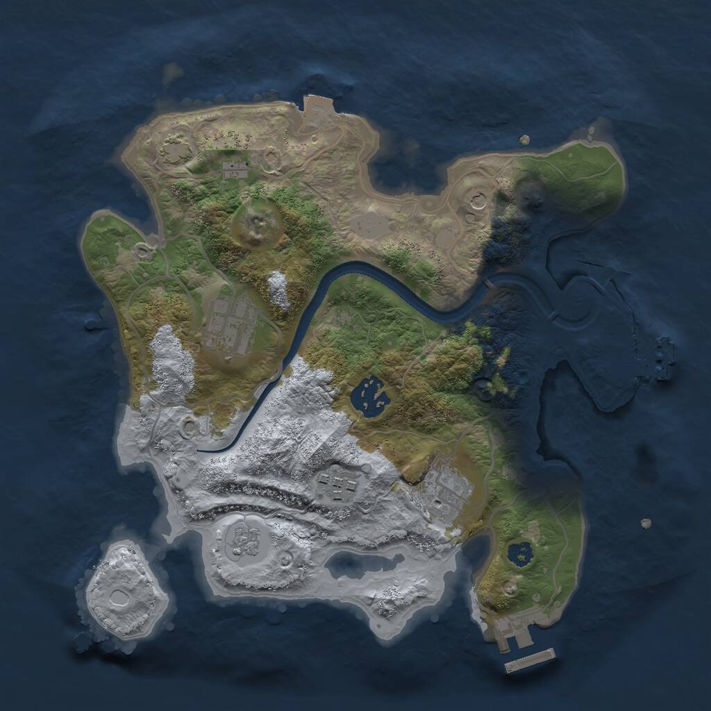 Rust Map: Procedural Map, Size: 2800, Seed: 559774612, 10 Monuments