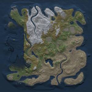 Thumbnail Rust Map: Procedural Map, Size: 4000, Seed: 1823799337, 16 Monuments