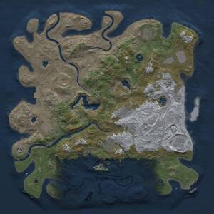Thumbnail Rust Map: Procedural Map, Size: 4500, Seed: 6826406, 17 Monuments