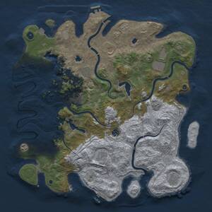 Thumbnail Rust Map: Procedural Map, Size: 4500, Seed: 954802042, 16 Monuments