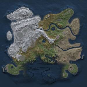 Thumbnail Rust Map: Procedural Map, Size: 3500, Seed: 214165784, 13 Monuments