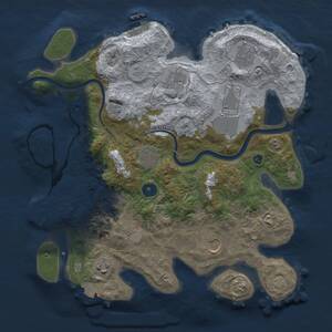 Thumbnail Rust Map: Procedural Map, Size: 3500, Seed: 265666029, 14 Monuments