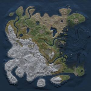Thumbnail Rust Map: Procedural Map, Size: 4000, Seed: 998173, 16 Monuments