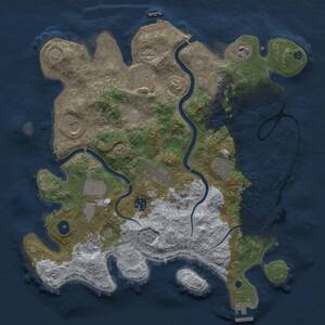 Thumbnail Rust Map: Procedural Map, Size: 3750, Seed: 291393, 16 Monuments