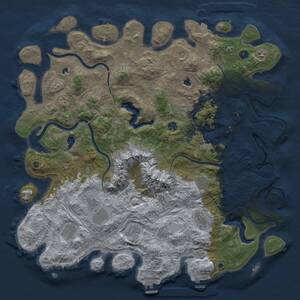 Thumbnail Rust Map: Procedural Map, Size: 5000, Seed: 624528135, 17 Monuments