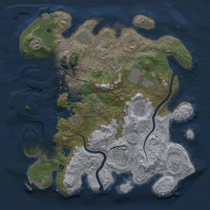 Thumbnail Rust Map: Procedural Map, Size: 3800, Seed: 98678, 16 Monuments