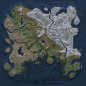 Thumbnail Rust Map: Procedural Map, Size: 4500, Seed: 771192432, 16 Monuments